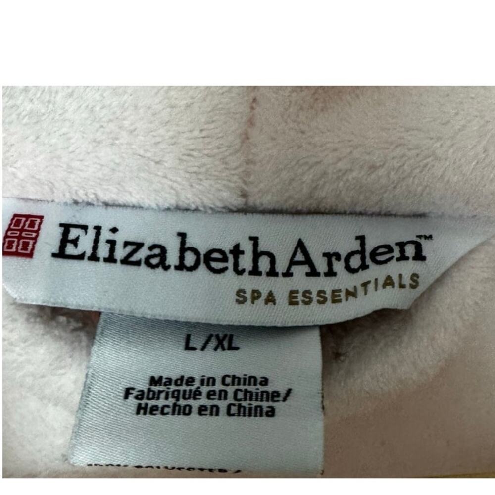 Elizabeth Arden Long Pink Plush Spa Shawl Collar Robe L/XL Cozy Belted Pockets - Picture 12 of 13